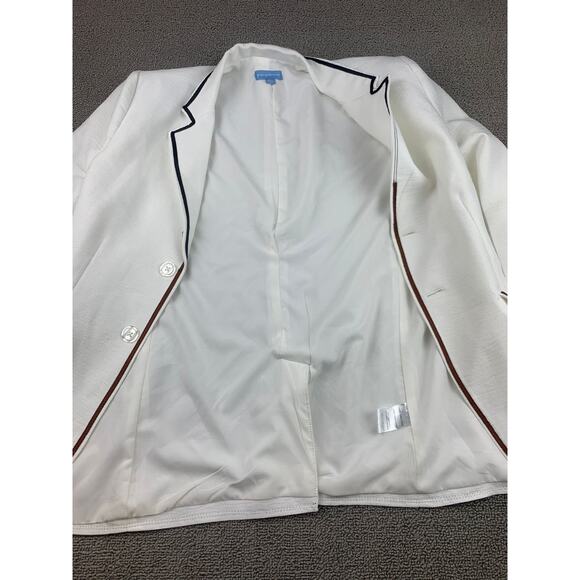 Pompomme‎ Girls 14Y White Black Trim Single Button Blazer - Picture 10 of 10